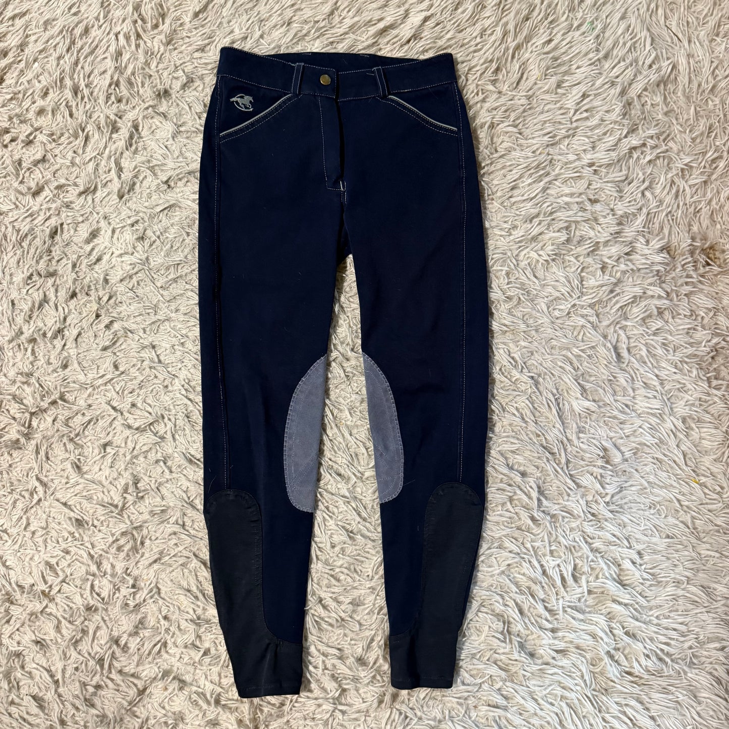 Women’s Size 24R Navy Smartpak Piper Knee Patch Horseback Riding Breeches