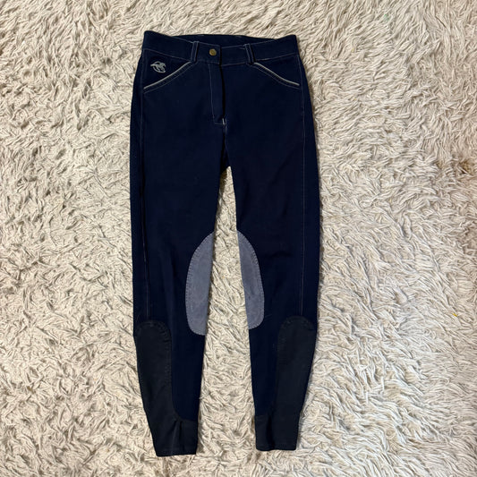 Women’s Size 24R Navy Smartpak Piper Knee Patch Horseback Riding Breeches