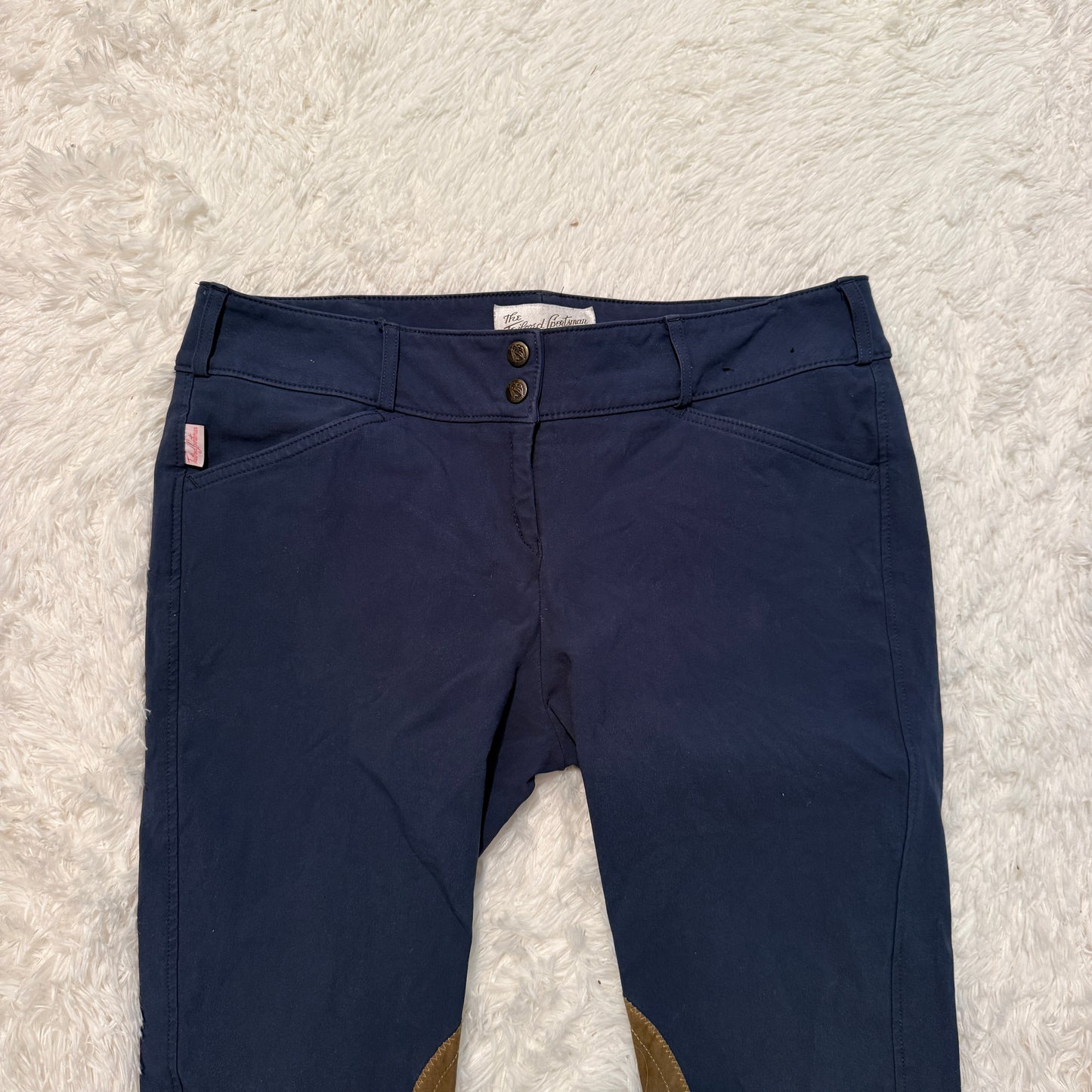 Women’s Size 34R Blue Tailored Sportsman Knee Patch Horseback Riding Breeches