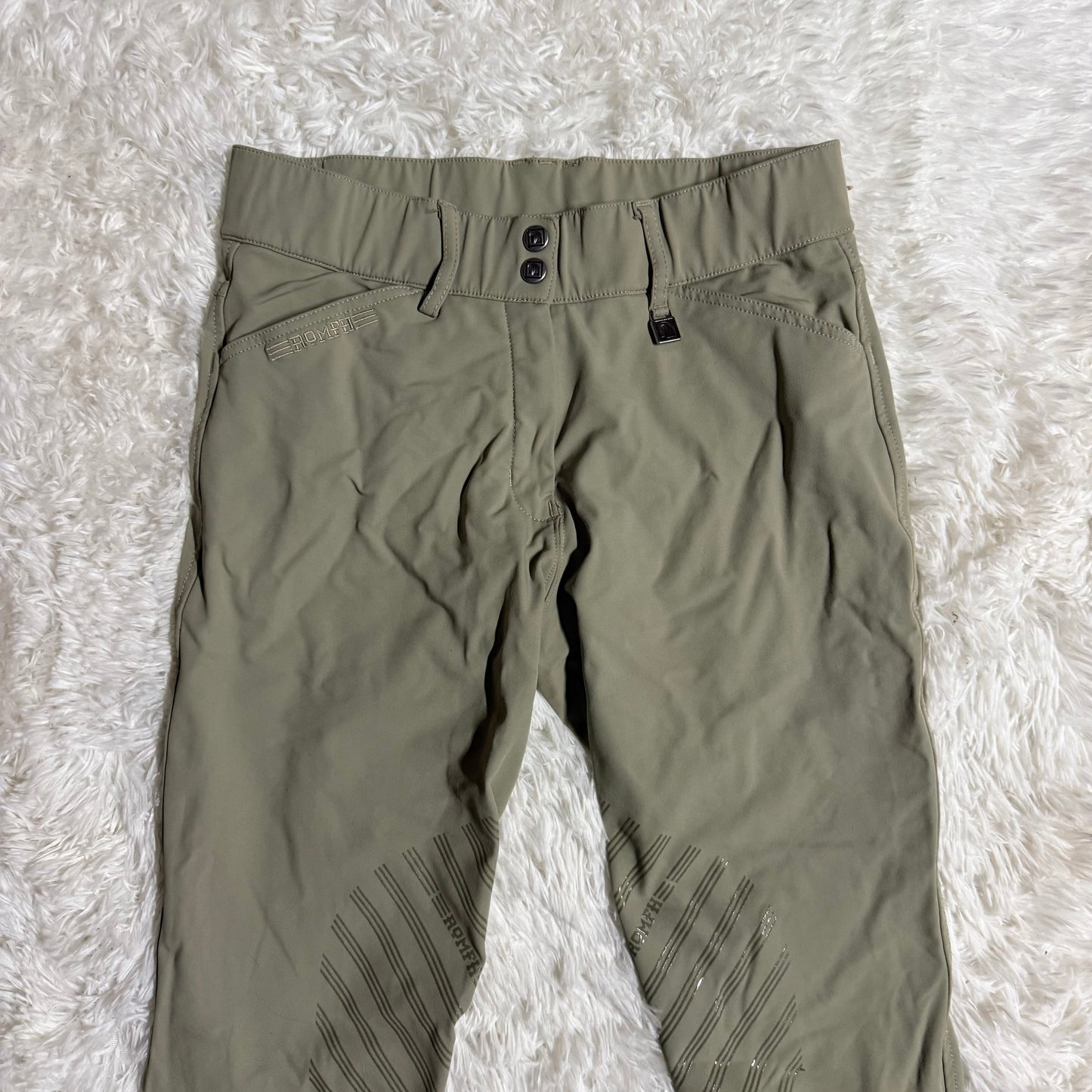 Women’s Size 28R Tan Romfh Knee Patch Horseback Riding Breeches