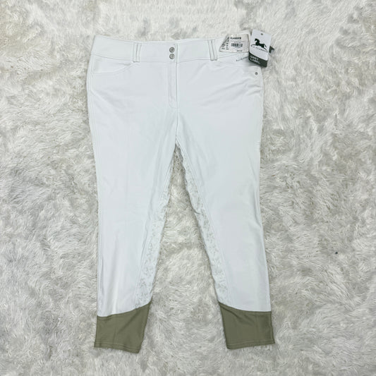 New Women’s Size 36R White RJ Classics Aria Full Seat Horseback Riding Breeches