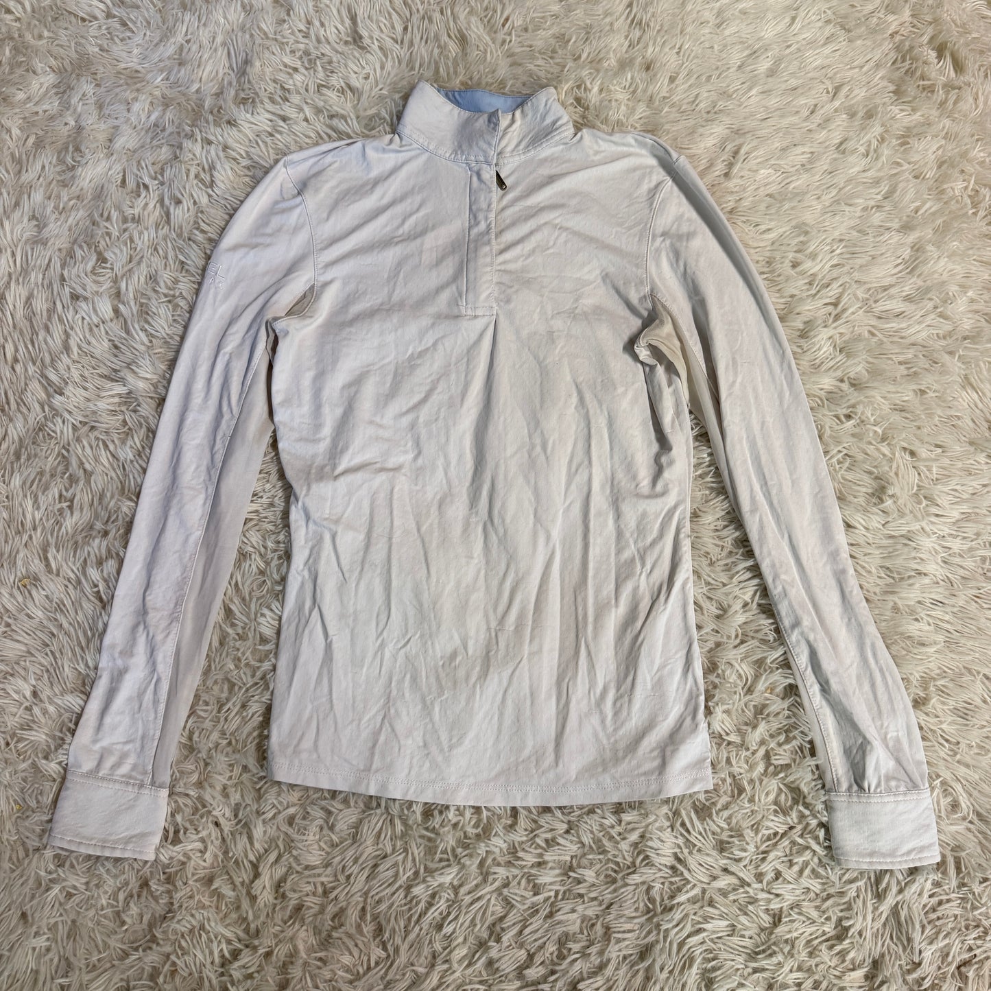 Women’s Small White Kastel Denmark Long Sleeve Horseback Riding Show Shirt