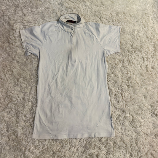 Women’s Medium White Horseware Short Sleeve Horseback Riding Show Shirt