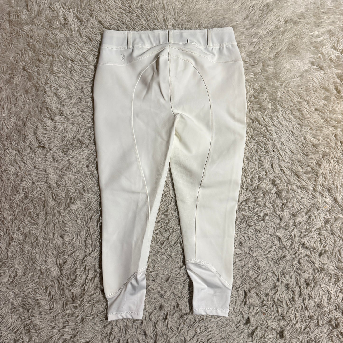 Women’s Size 32R White Weather Or Not Knee Patch Horseback Riding Rain Breeches