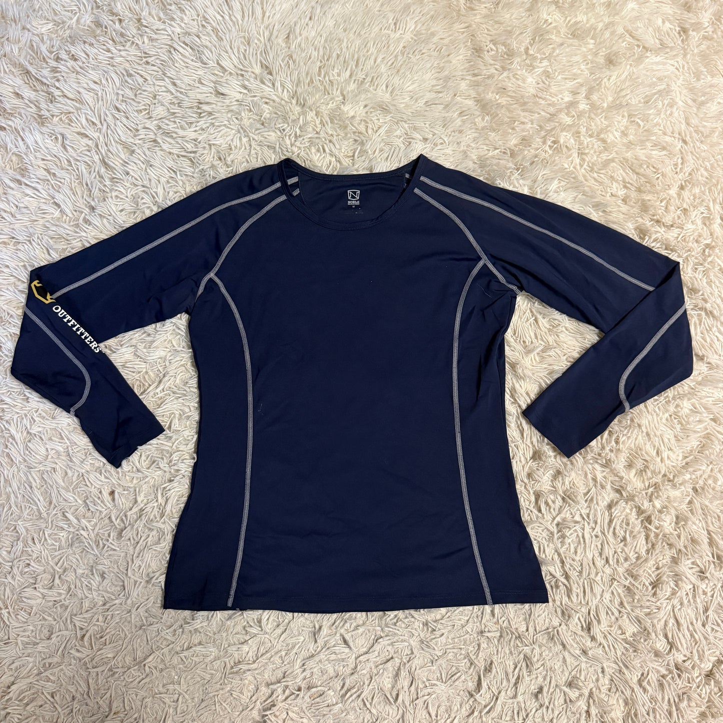 Women’s Medium Navy Noble Long Sleeve Horseback Riding Sunshirt