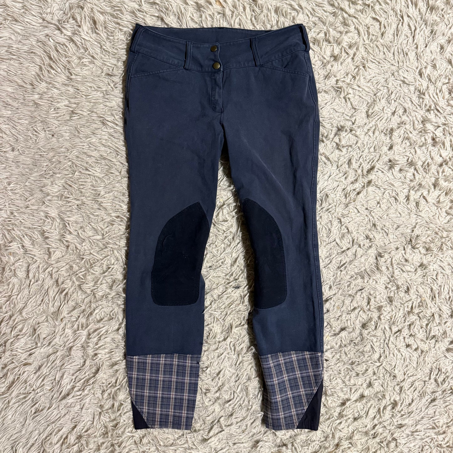 Women’s Size 30L Navy Knee Patch Horseback Riding Breeches