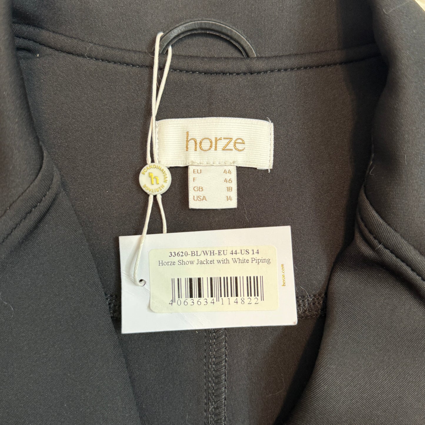 New Women’s Size 14R Black Horze Horseback Riding Show Coat
