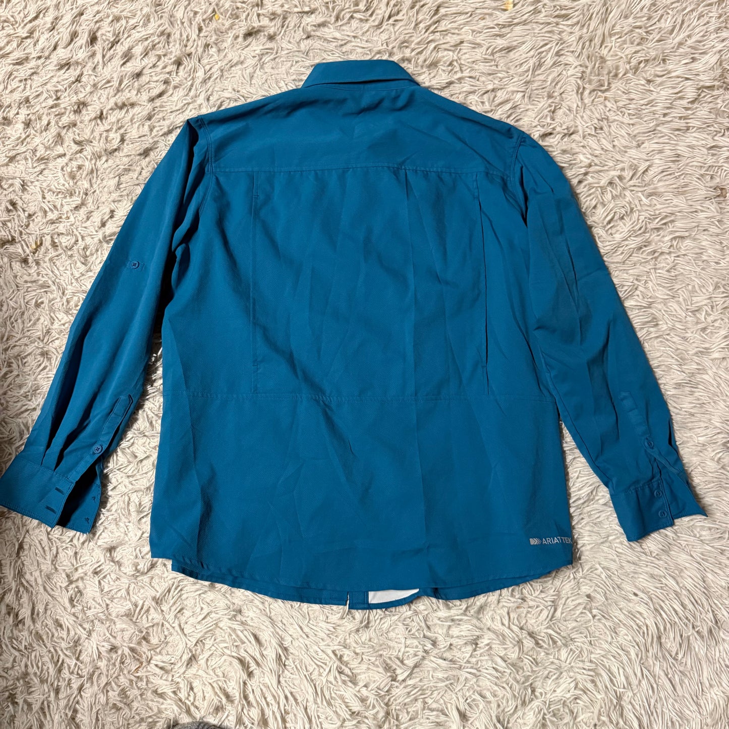 Women’s Large Blue Ariat Long Sleeve Horseback Riding Button Down Sunshirt