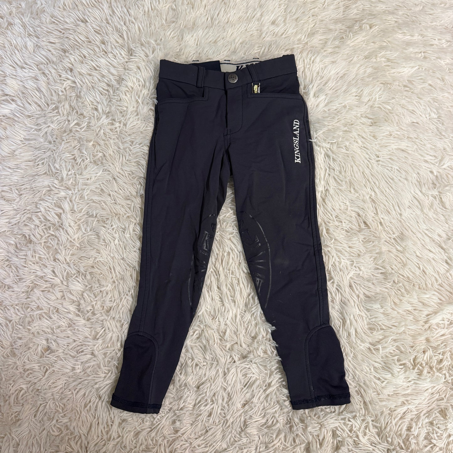 Child’s Size 6R Navy Kingsland Knee Patch Horseback Riding Breeches