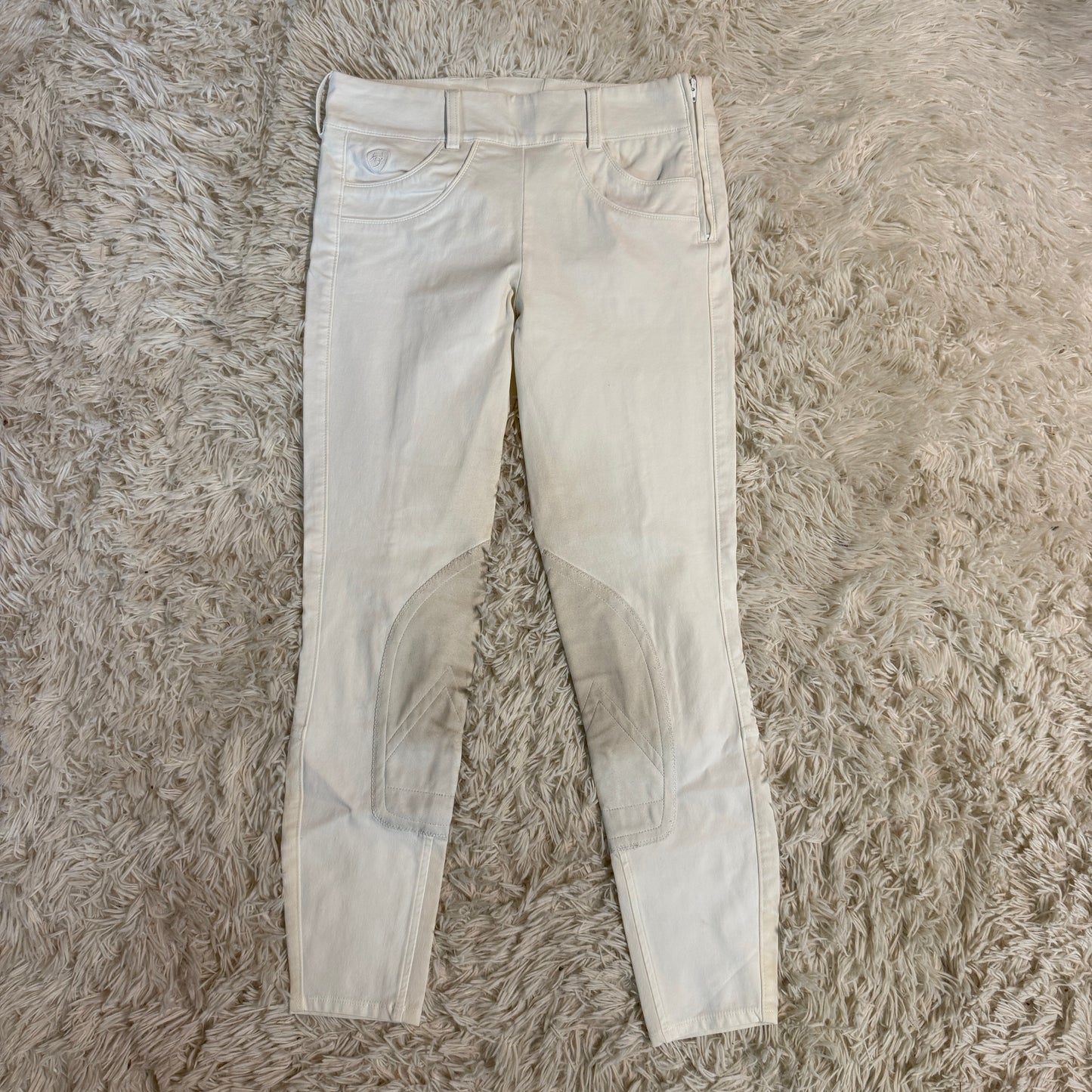 Women’s Size 24R White Ariat Knee Patch Horseback Riding Breeches