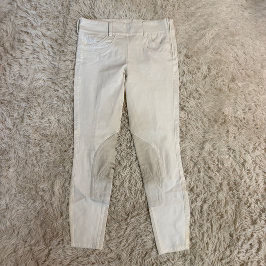 Women’s Size 24R White Ariat Knee Patch Horseback Riding Breeches