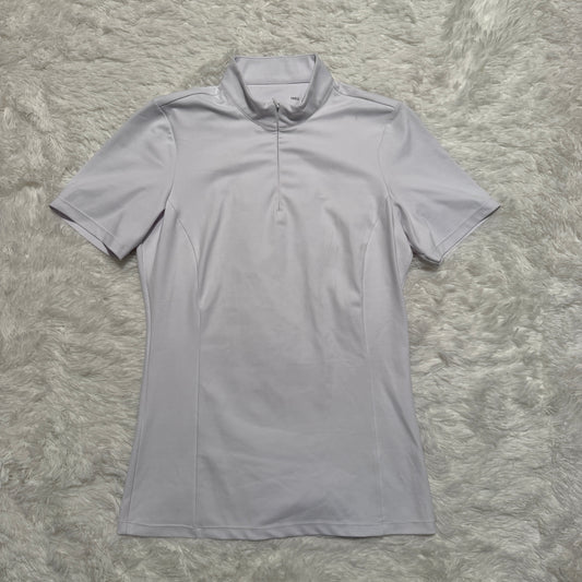 Women’s Large White TKEQ Short Sleeve Horseback Riding Show Shirt