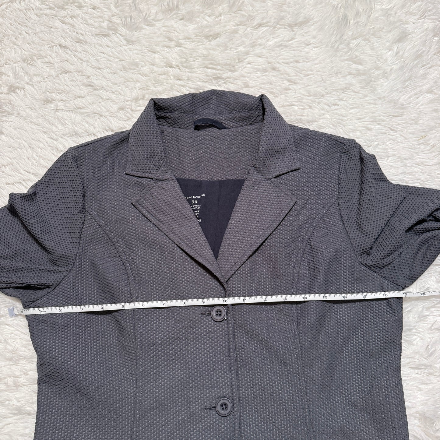 Women’s Size 34 Grey Free Ride Equestrian Mesh Horseback Riding Show Coat
