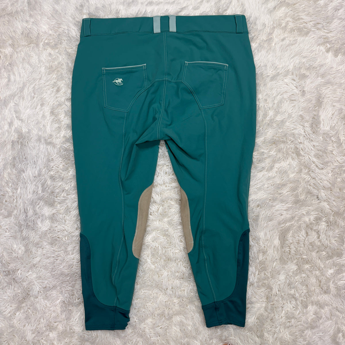 Women’s Size 44R Green Smartpak Piper Knee Patch Horseback Riding Breeches