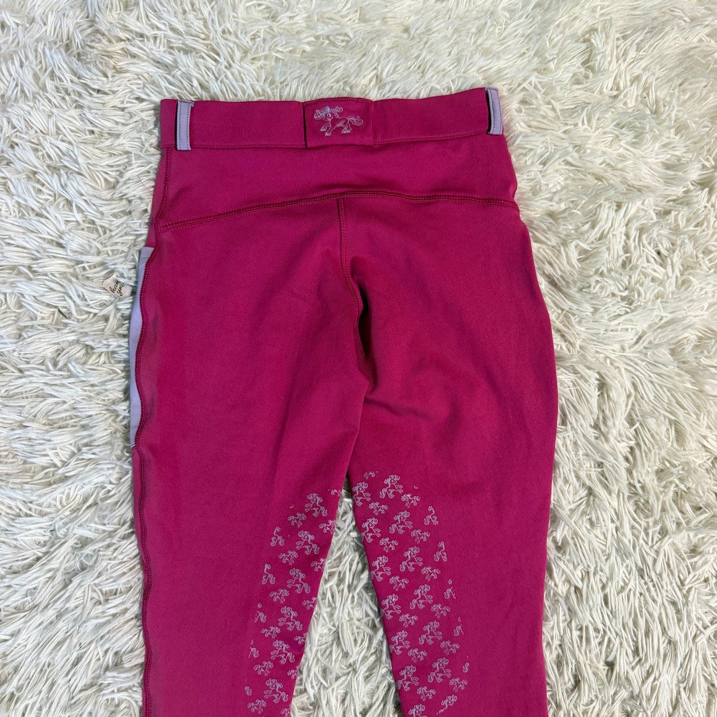 Child’s Size 10 Pink Belle & Bow Knee Patch Horseback Riding Tights