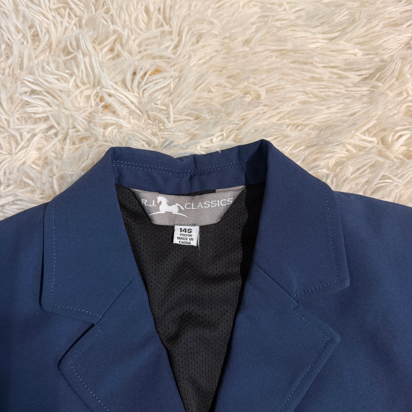 Child’s Size 14S Navy RJ Classics Horseback Riding Show Coat
