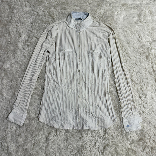 Women’s Medium White Alessandro Albanese Long Sleeve Horseback Riding Show Shirt