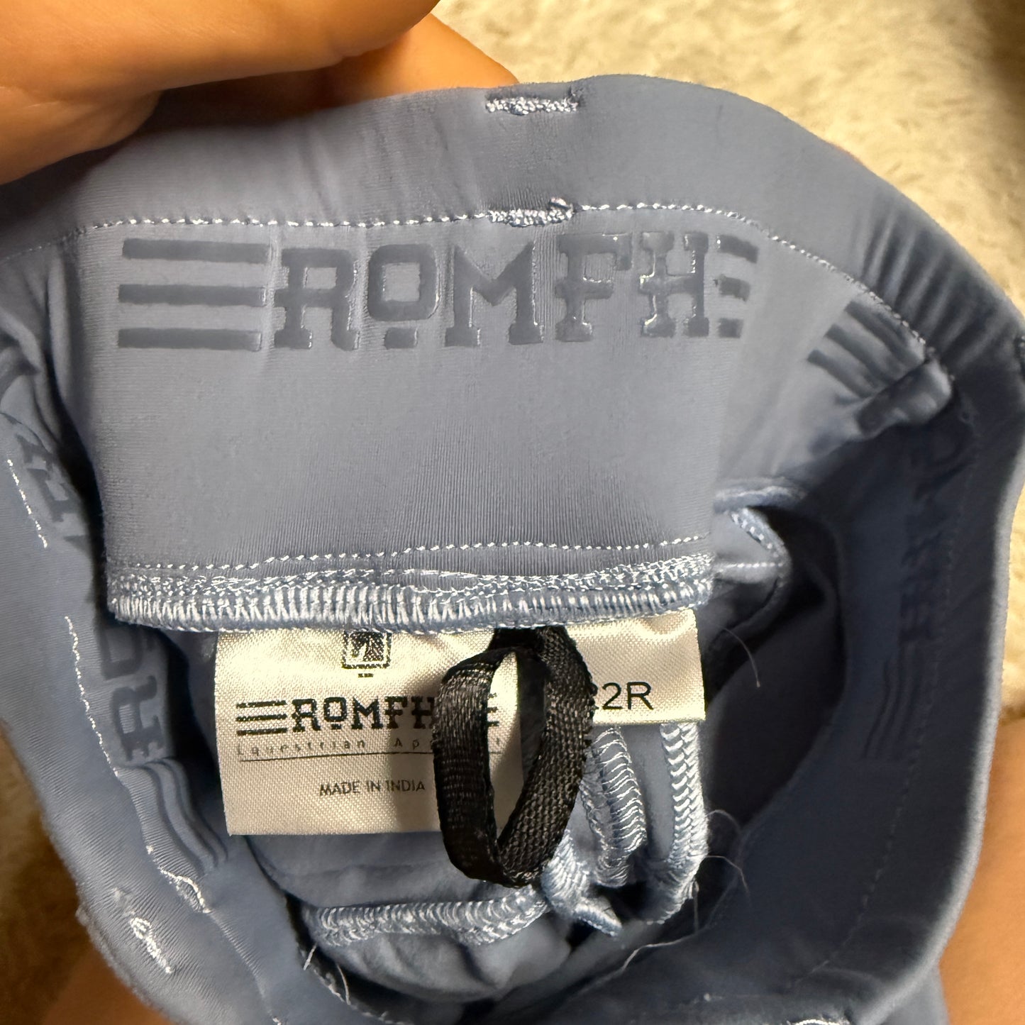 Women’s Size 22R Blue Romfh Knee Patch Horseback Riding Tights