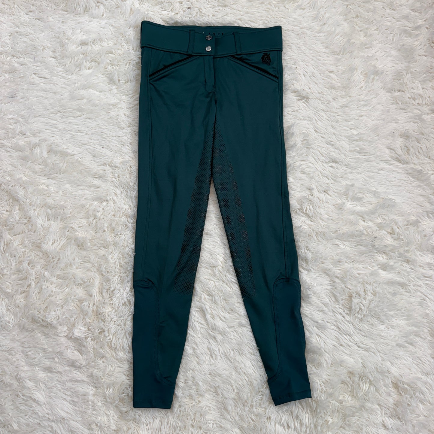 Women’s Size 28R Green Equinavia Full Seat Horseback Riding Breeches