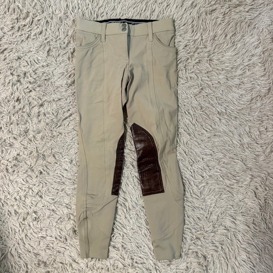 Women’s Size 26 Tan Ghodho Knee Patch Horseback Riding Breeches