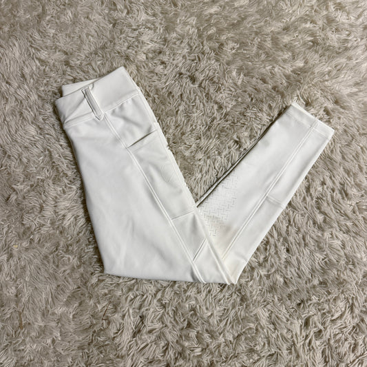 Women’s Small White Free Ride Knee Patch Horseback Riding Breeches