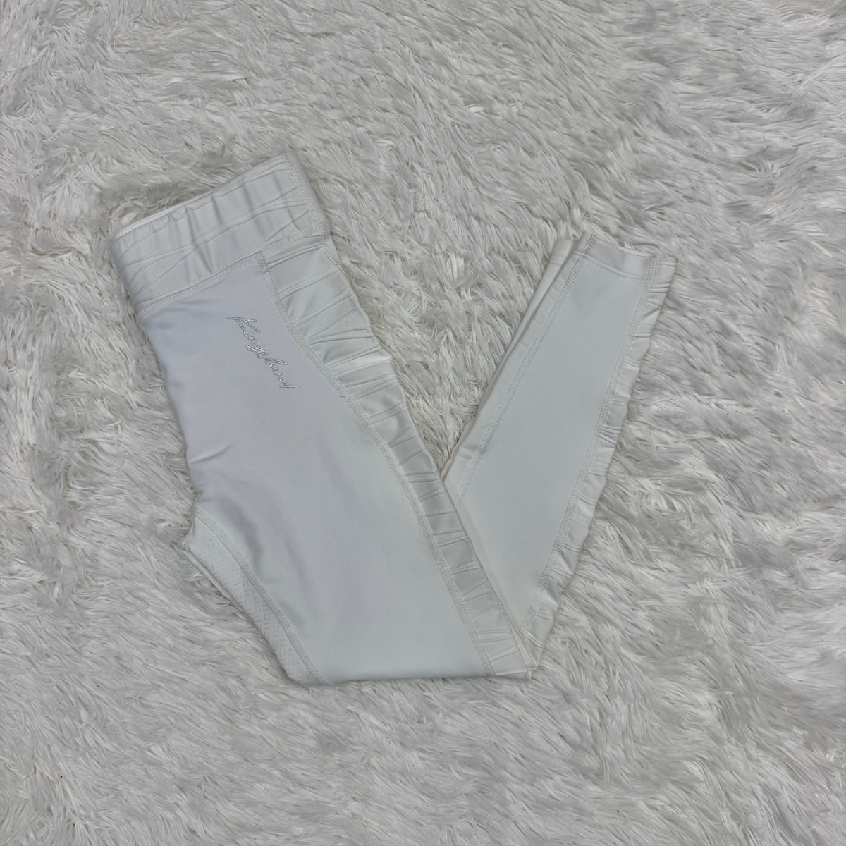 Child’s Medium White Kingsland Full Seat Horseback Riding Tights