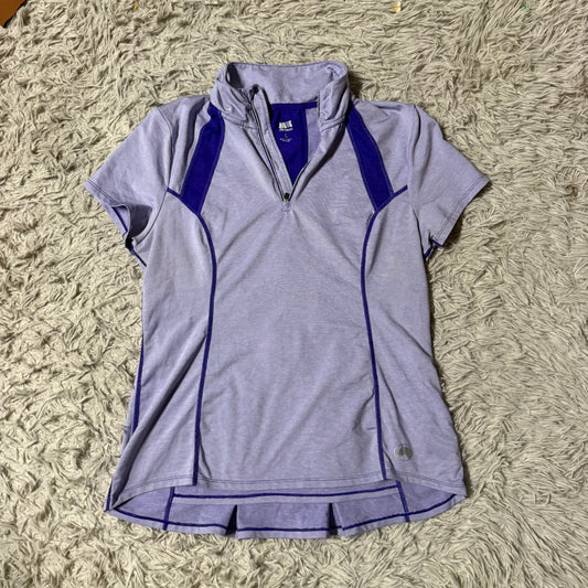 Women’s Large Purple Dover Riding Sport Short Sleeve Horseback Riding Sunshirt