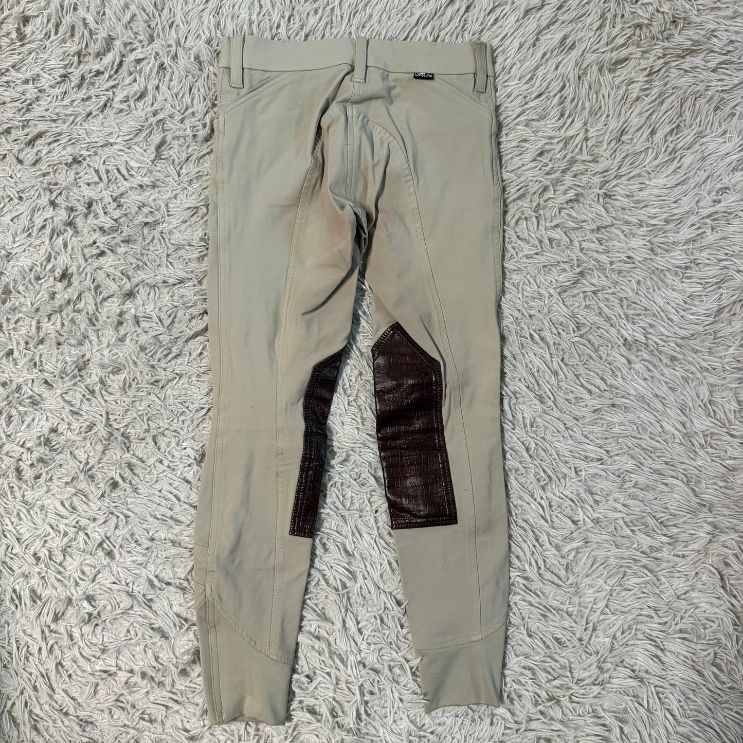 Women’s Size 26 Tan Ghodho Knee Patch Horseback Riding Breeches