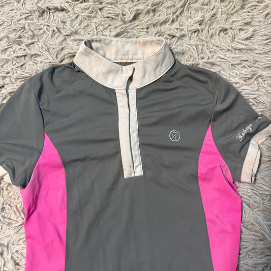 Women’s XS Grey Kathryn Lily Short Sleeve Horseback Riding Show Shirt
