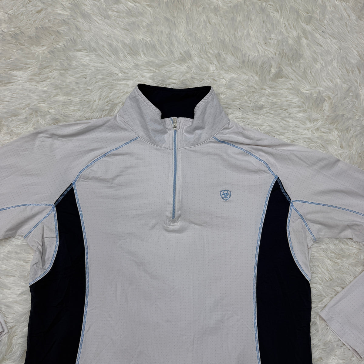 Women’s Large Navy/White Ariat Long Sleeve Horseback Riding Sunshirt