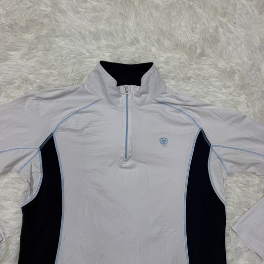 Women’s Large Navy/White Ariat Long Sleeve Horseback Riding Sunshirt