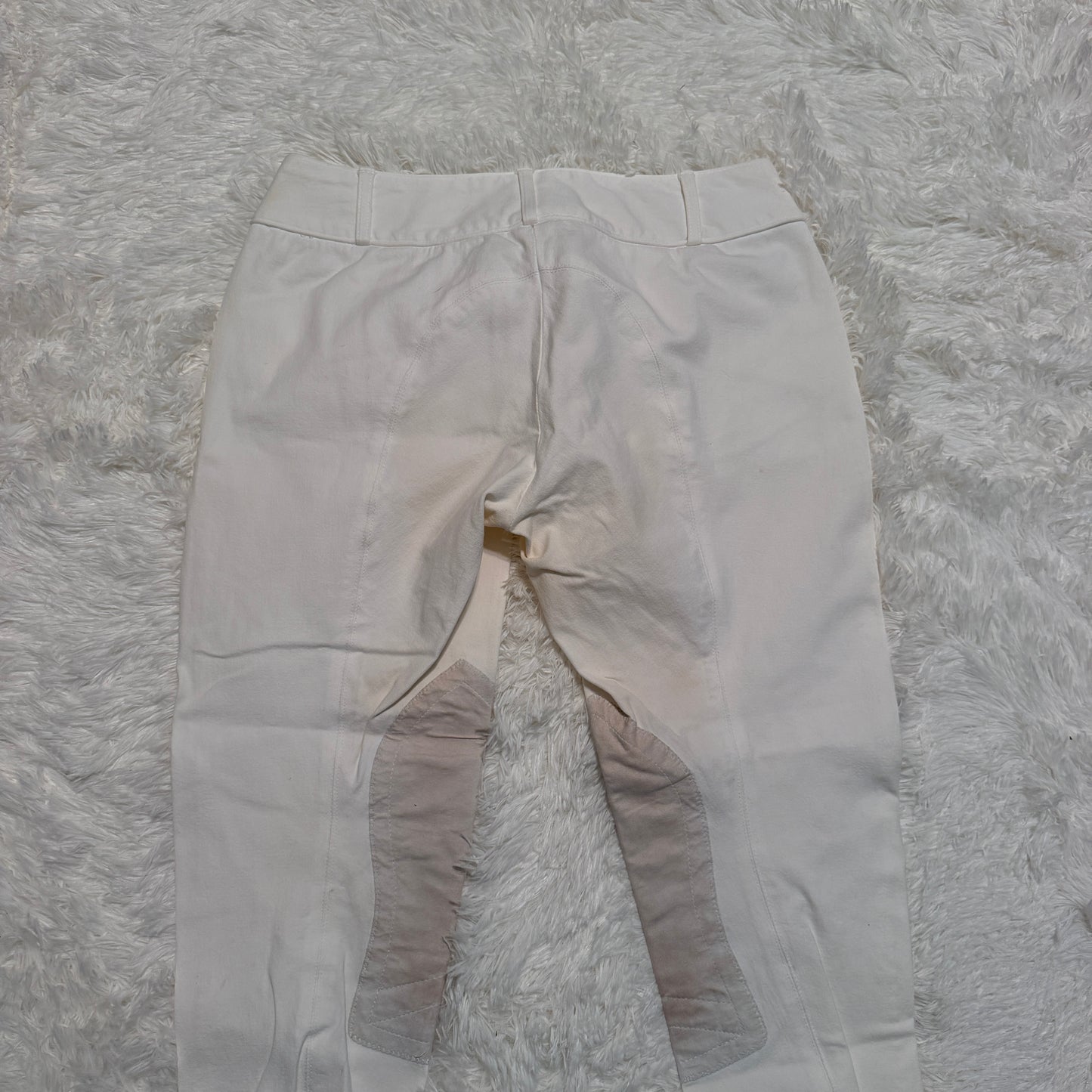 Women’s Size 28R White Tailored Sportsman Knee Patch Horseback Riding Breeches