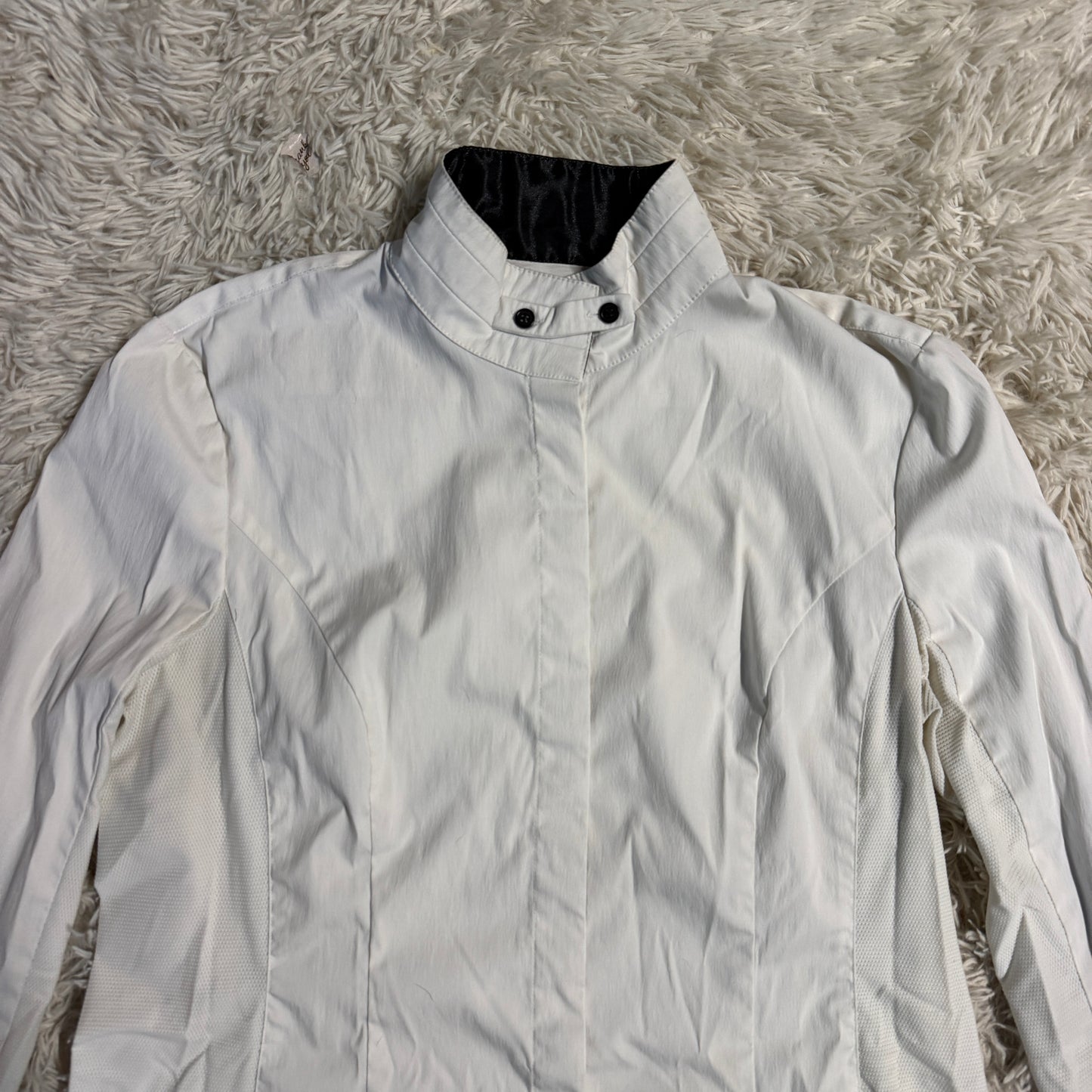 Women’s XL White Asmar Equestrian Long Sleeve Horseback Riding Show Shirt