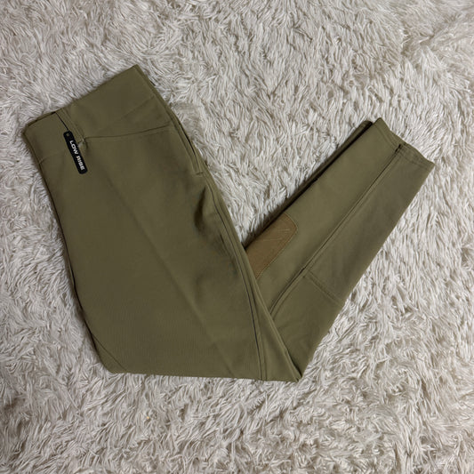 New Women’s Size 30L Tan Ariat Side Zip Knee Patch Horseback Riding Breeches