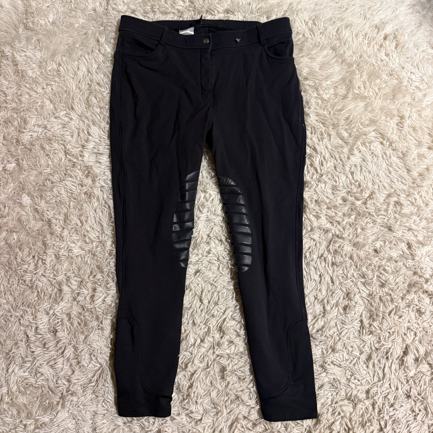 Women’s Size US34R/EU46 Black Montar Knee Patch Horseback Riding Breeches