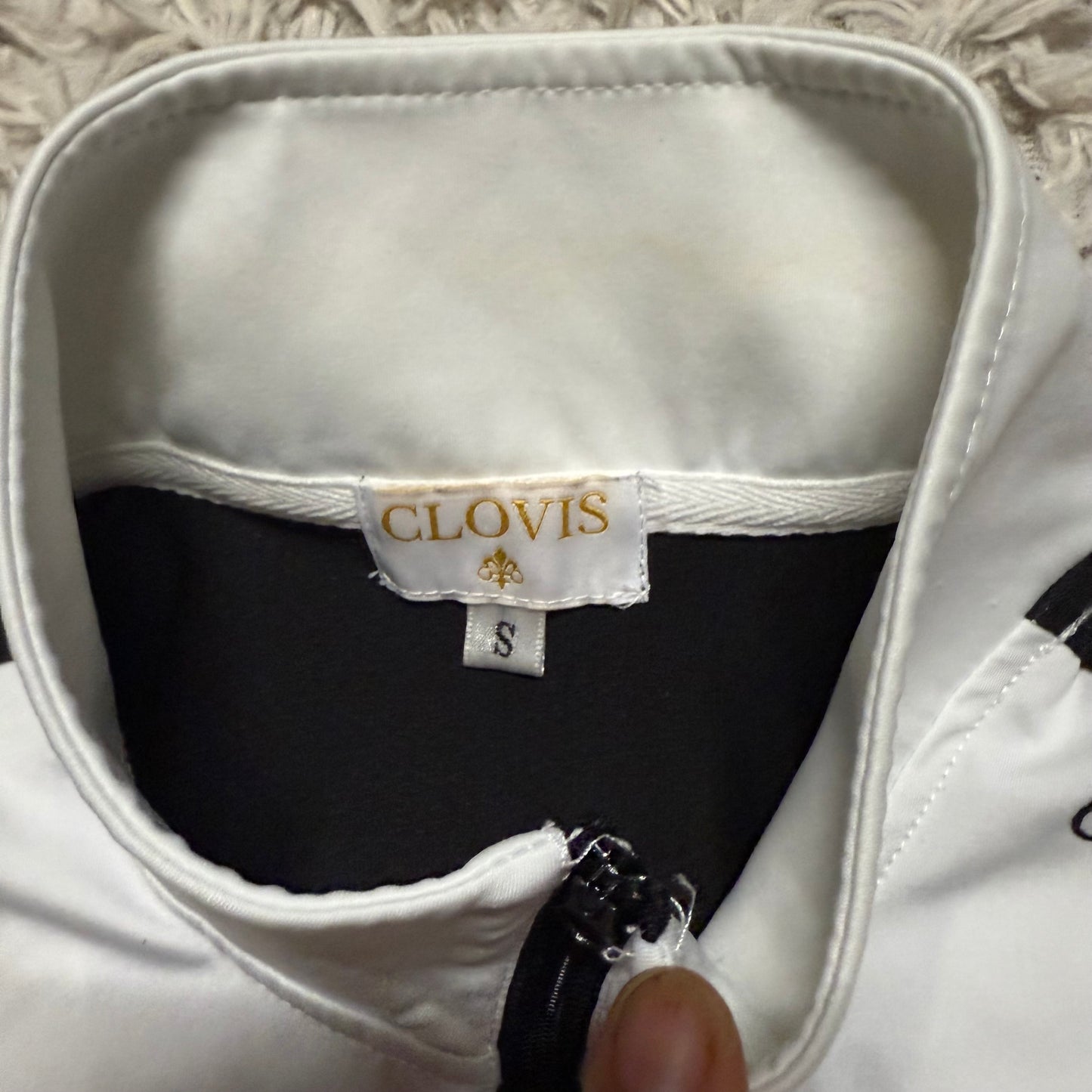 Women’s Small Black/White Clovis Sleeveless Horseback Riding Sunshirt