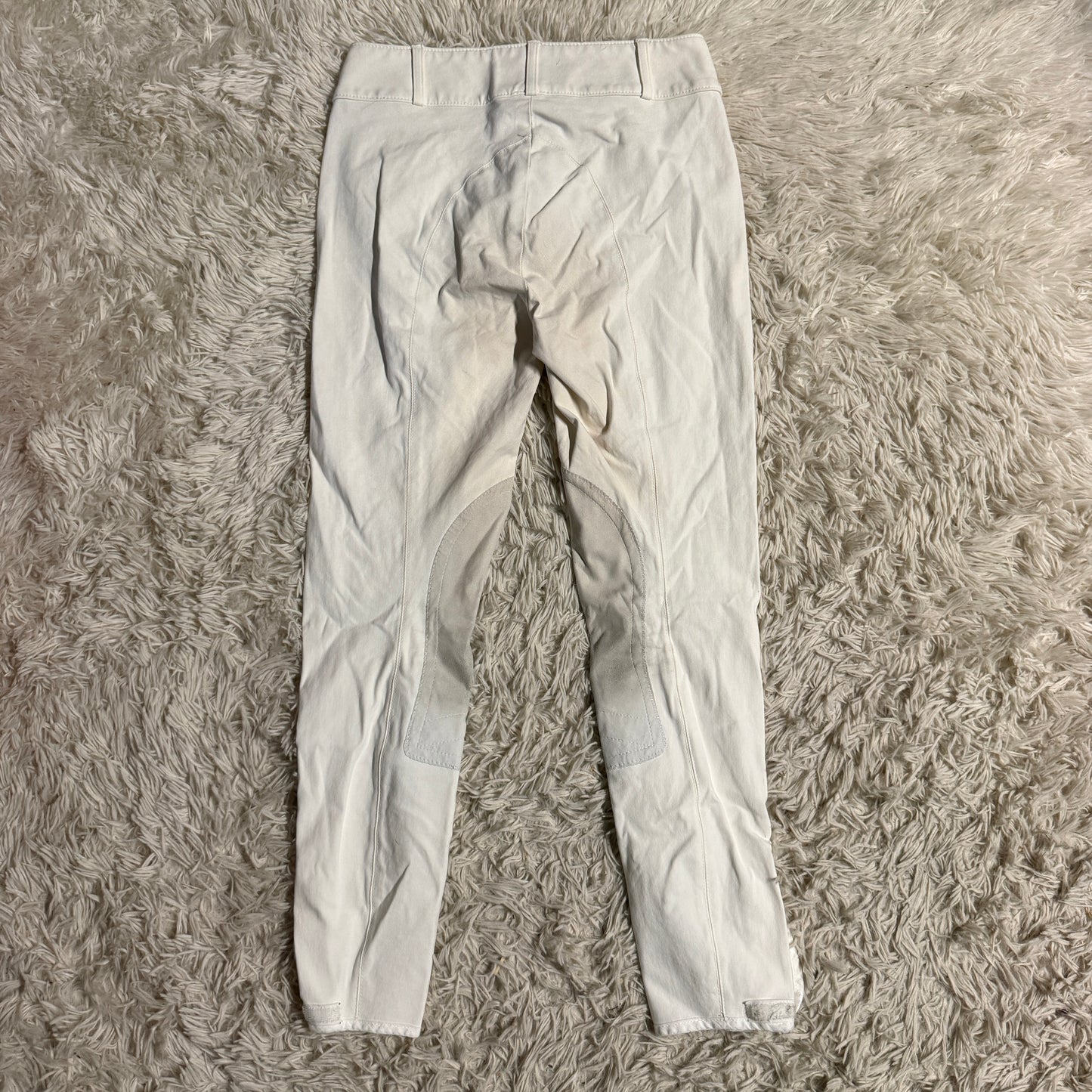 Women’s Size 24R White Tailored Sportsman Knee Patch Horseback Riding Breeches