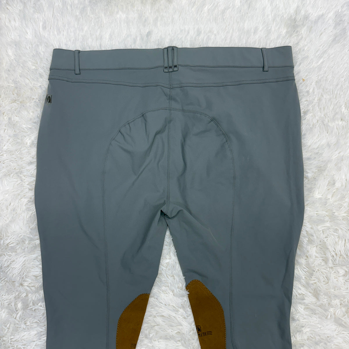 Women’s Size 44R Grey Romfh Knee Patch Horseback Riding Breeches