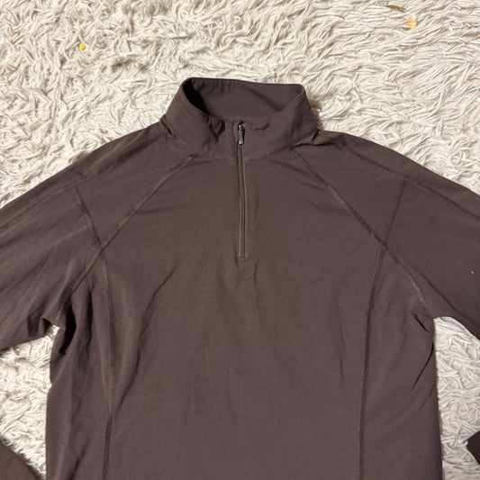 Women’s Medium Brown Dover Riding Sport Long Sleeve Horseback Riding Shirt