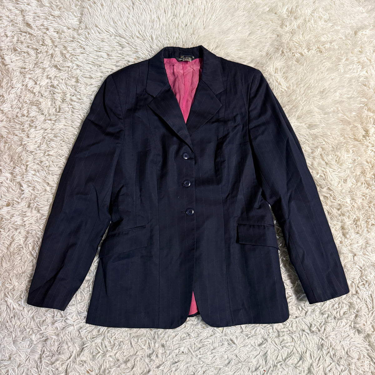 Women’s Size 14T Slim Navy Striped Grand Prix Horseback Riding Show Coat