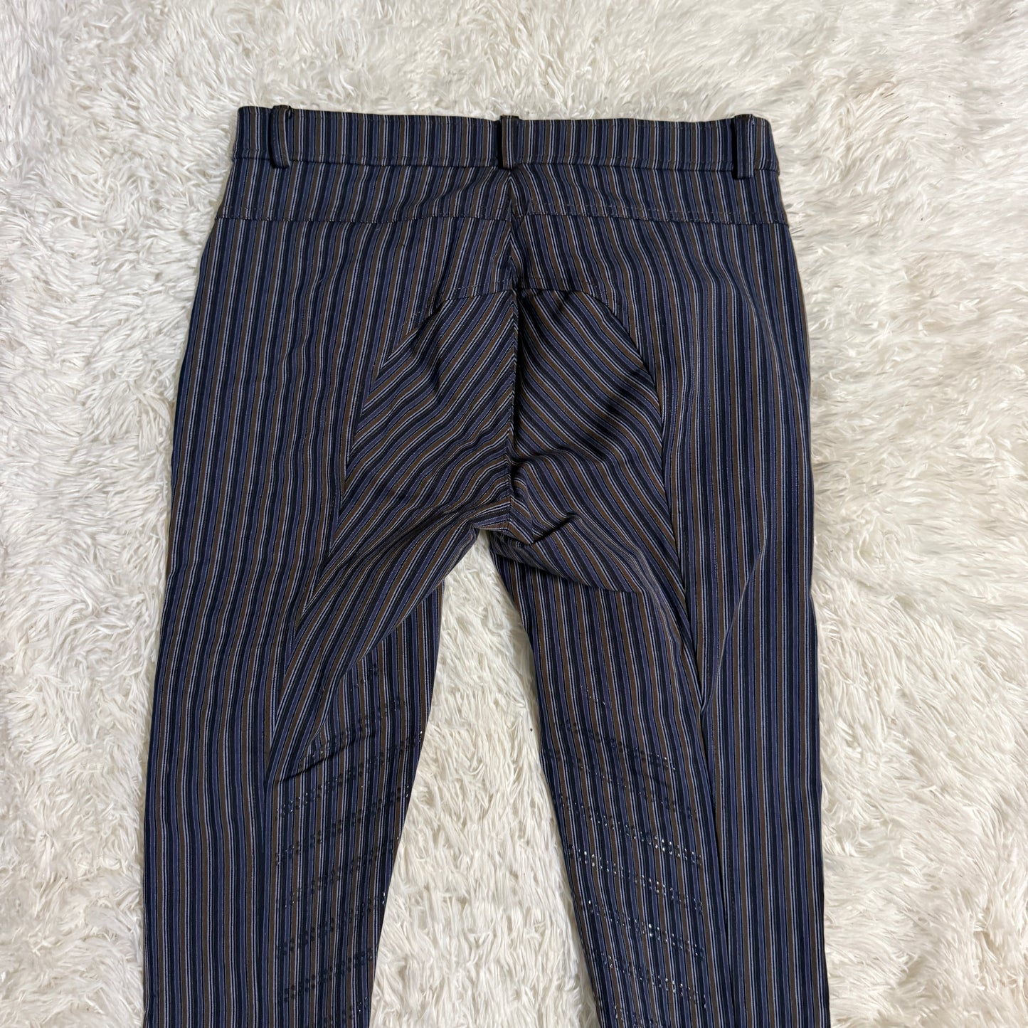 Women’s Size 28R Navy Striped Knee Patch Horseback Riding Breeches