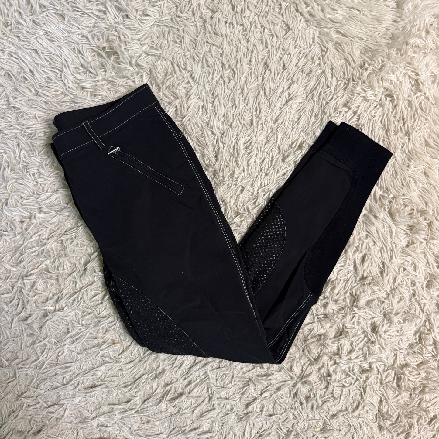 Women’s Size 28R Black Euro Star Full Seat Horseback Riding Breeches