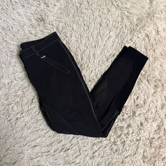 Women’s Size 28R Black Euro Star Full Seat Horseback Riding Breeches