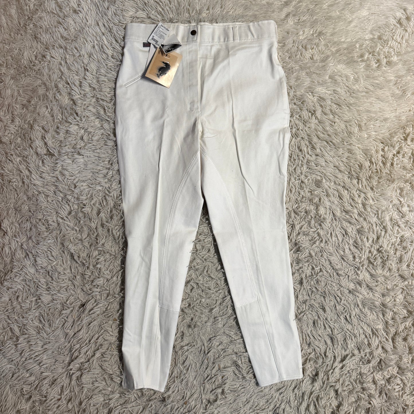 New Women’s Size 32R White Equilance Full Seat Horseback Riding Breeches