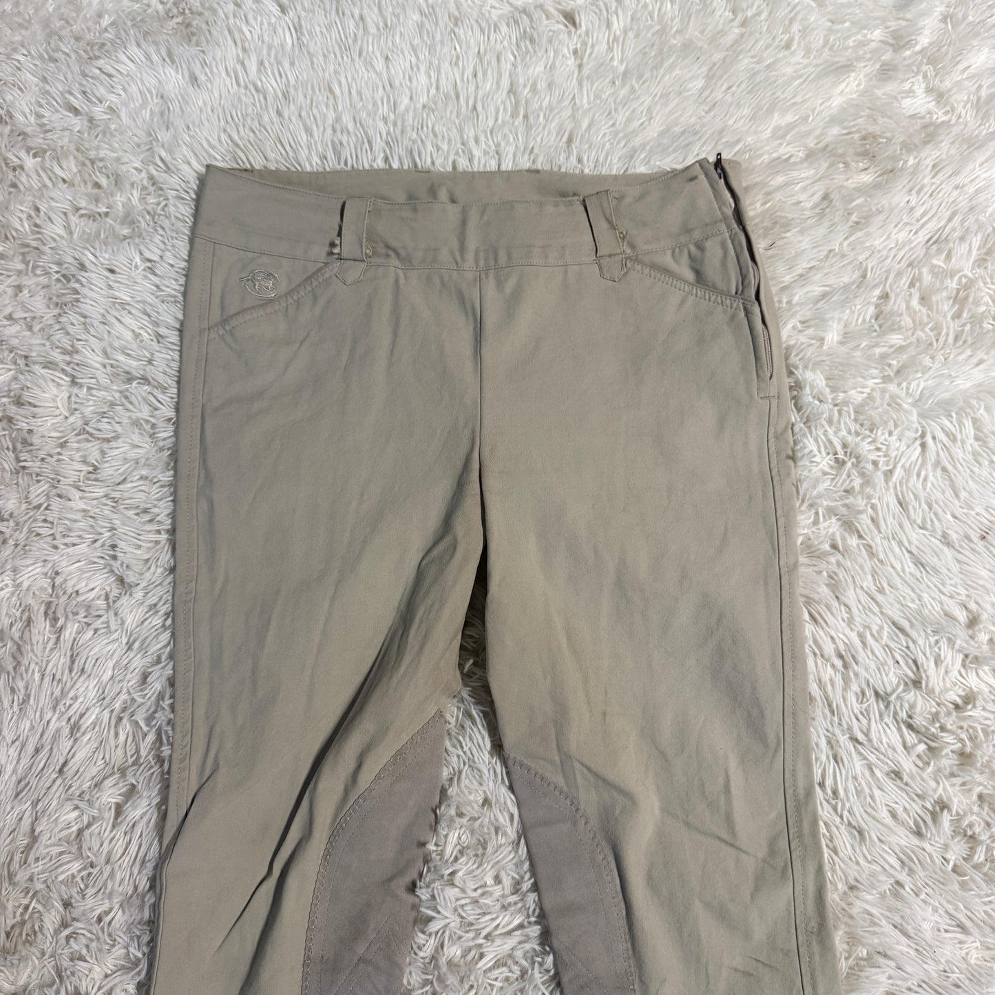 Women’s Size 34L Tan Smartpak Piper Knee Patch Horseback Riding Breeches
