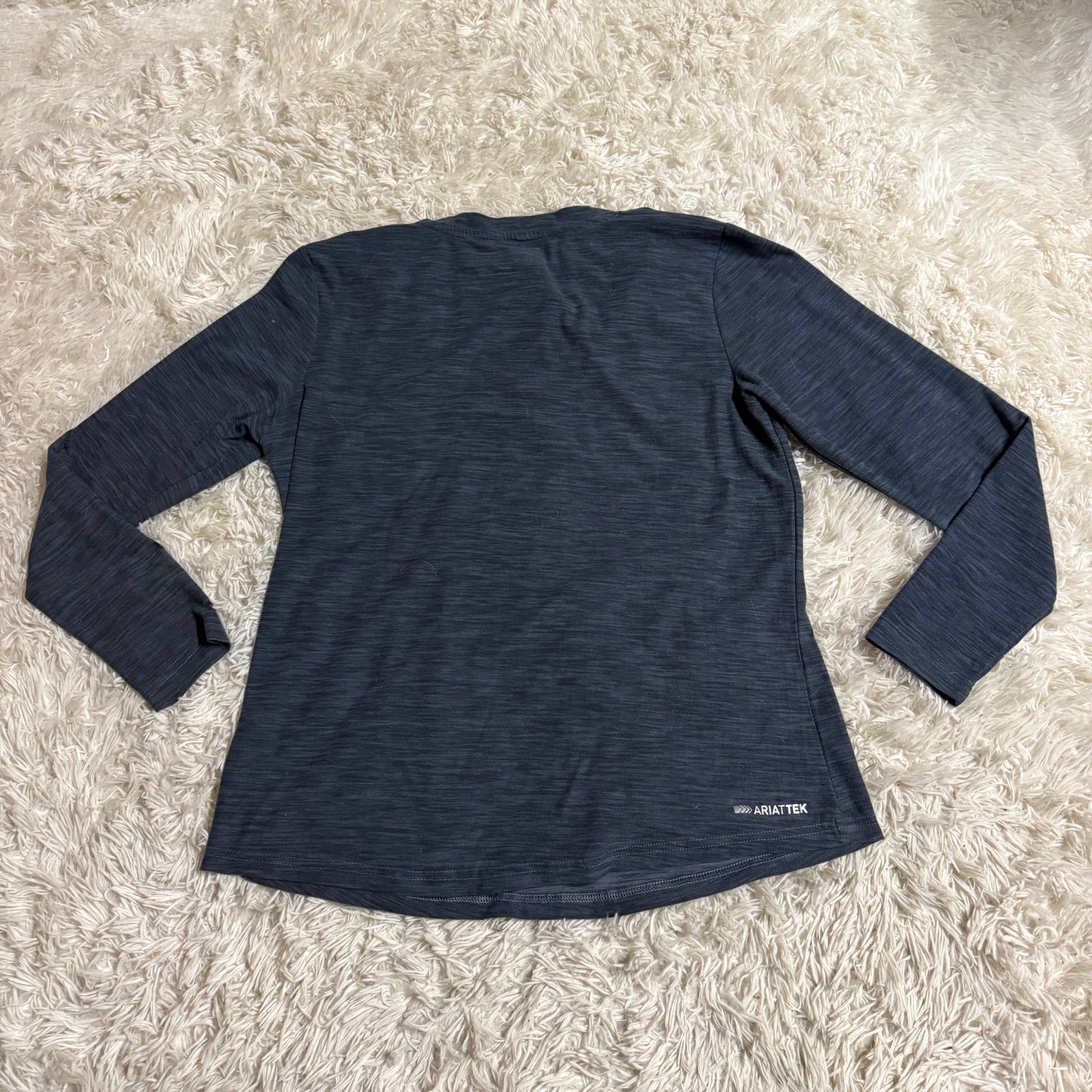 Women’s Large Grey Ariat Long Sleeve Horseback Riding Winter Shirt