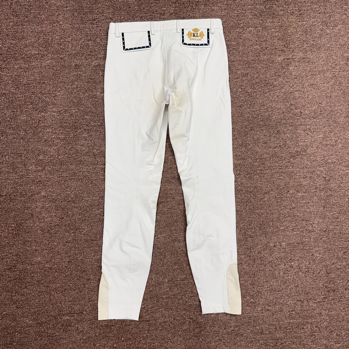 Women’s Size 22R (EU34) White Kingsland Knee Patch Horseback Riding Breeches