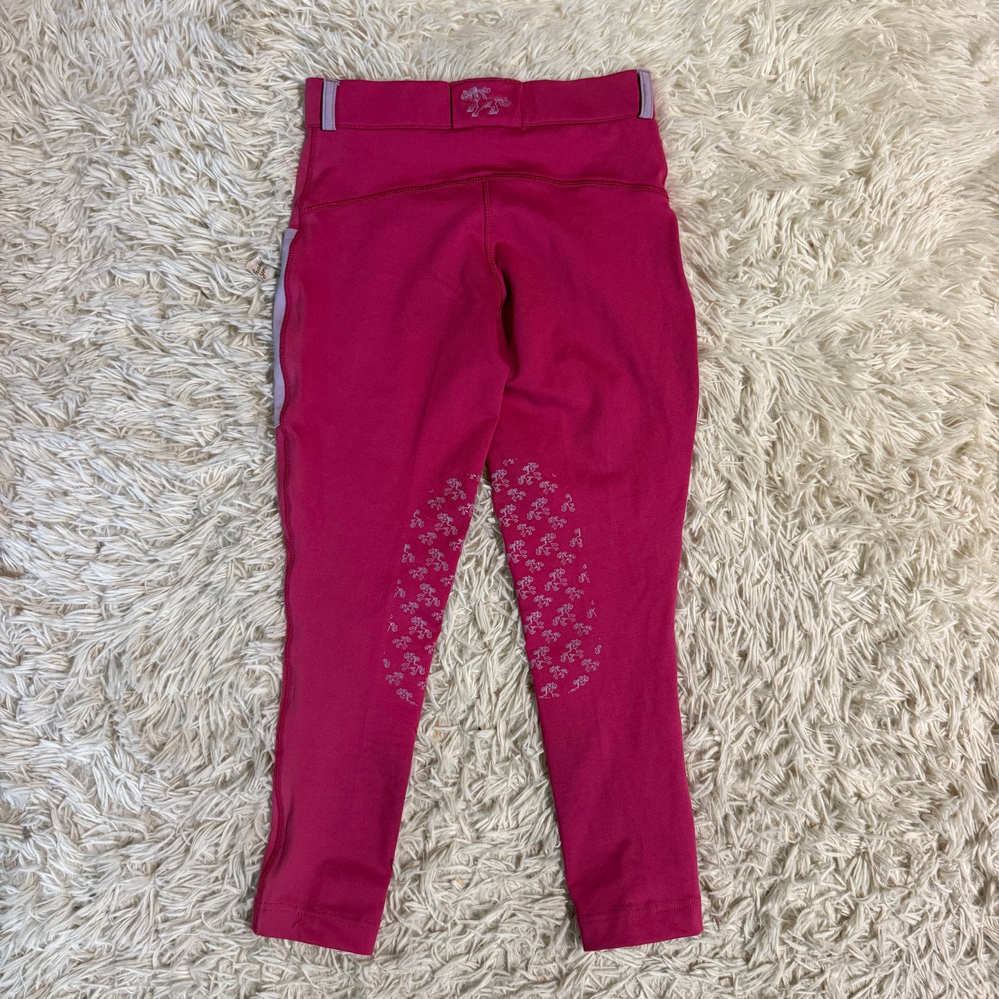 Child’s Size 10 Pink Belle & Bow Knee Patch Horseback Riding Tights