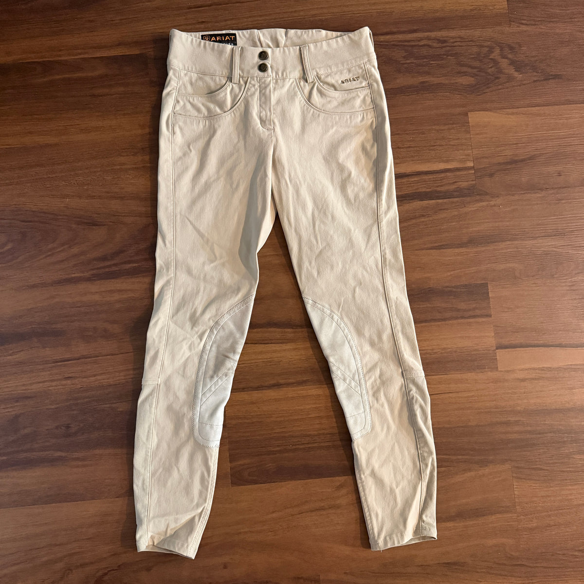 Women’s Size 24R Tan Ariat Knee Patch Horseback Riding Breeches