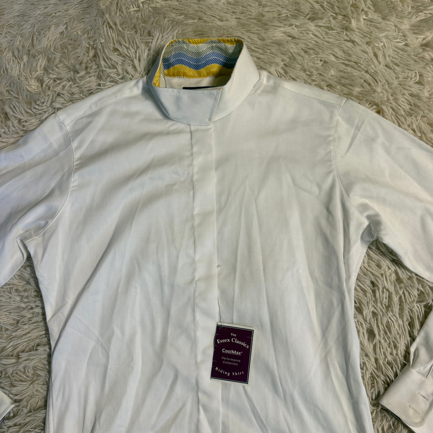 New Women’s Size 38 White Essex Classics Long Sleeve Horseback Riding Show Shirt
